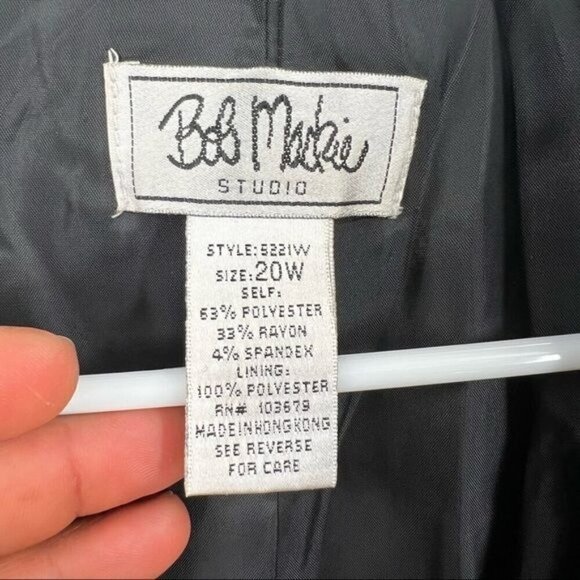 Bob Mackie black blazer jacket size 20w - Picture 9 of 10